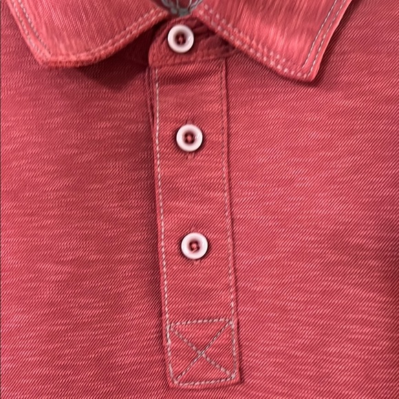 Textured Red Polo Shirt with Classic Design - Picture 3 of 6